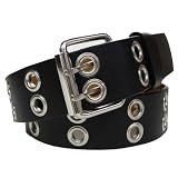 MENS/WOMENS TWO METAL ROW CARGO LEATHER BELTS