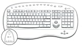 Macally USB Wireless RF Programmable Keyboard With Multimedia Keys