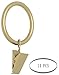 Meriville Drapery Curtain Rings With Clip - 1.5-Inch Inner Diameter, Fits Up To 1 1/4-Inch Rod, Set of 14, Royal Gold Finish