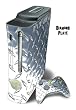 Xbox 360 Skin - System Console Skin and two Xbox 360 Controller Skins - Diamond Plate