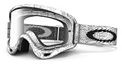 Oakley O-Frame MX Factory Text Goggles with Clear Lens (White, One Size) : Amazon.com : Automotive