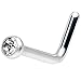 Body Candy Steel Clear Press Fit L Shaped Nose Stud Ring Created with Crystal 18 Gauge 1/4