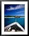 Blue Lagoon Cruises Ship and Island, Yasawa Island, Western Division, Fiji Transportation Framed Art Poster Print by Peter Hendrie, 25x31