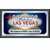 Las Vegas Framed Personalized Mirror - Game Room Products > Mirrors > Customized Signs