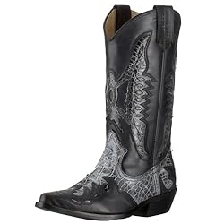 Kentucky Western 08-1008-02, Damen Stiefel, schwarz, (negro, gris), EU 37