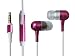 DBSound Pink High Fidelity Noise Cancelling Stereo Headset with Microphone and On/off button for Amazon Kindle Fire Tablet - Includes Zippered Case + 3 sizes Ear Buds