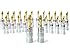 Sewell Silverback Banana Plugs, 24k Gold Dual Screw Lock Speaker Connector, 12 Pairs