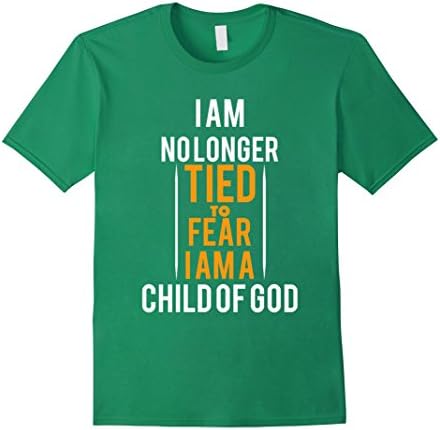 Men's I Am No Longer Slave To Fear-Child of God Christian T-Shirt Medium Kelly Green