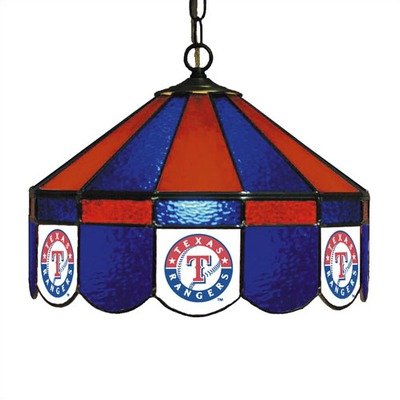 Texas Rangers Stained Glass Pub Light Style: Swag