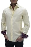 Stone Rose Limited Edition Yellow Long Sleeve Luxury Shirt for Men - Chic MM41