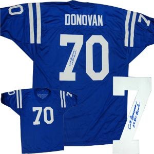 Art Donovan Signed Baltimore Colts Blue Prostyle Jersey - 5x Pro Bowl