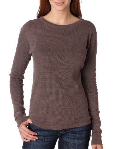 Comfort Colors by Chouinard Womens Long-Sleeve Thermal T-Shirt, Chocolate, Large