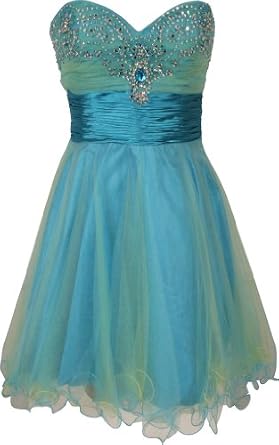 Strapless Layered Mesh Mini Dress with Beaded Sweetheart Neckline Junior Plus Size