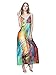 Maggie Tang Sleeveless Slip Print V-Neck Maxi Long Summer Holiday Beach Dress