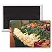 Leeks, 1999 (oil on canvas) by Peter Breeden - 3x2 inch Fridge Magnet - large magnetic button - Magnet