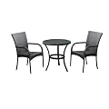 Kurtis Dunloe Rattan Effect Indoor/ Outdoor Furniture Set includes Table/ 2 Chairs (3 Pieces)