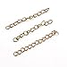 Linsoir Beads 100pcs/lot 2 Inches Chain Extension Tails/Necklace Bracelet Extender, 50mm3mm,KC Gold Plated