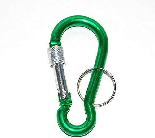 3pcs 80-mm Screw Twist-lock Aluminum Locking Carabiner Outdoor Camping/hiking Screwgate Carabiner, Not for Climbing
