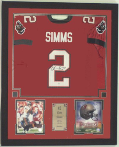 ChrIs Simms Autographed Tampa Bay Buccaneers Home Jersey Including Two 8