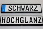 2 x Kennzeichenhalter Schwarz Hochgla...