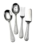Lunt Coco Stainless Steel Flatware 4-Piece Hostess Set