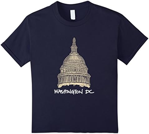 Kids US Capitol Building Congress Washington DC T Shirt 10 Navy