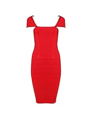 Nylon/Rayon/Spandex Cap Sleeves Spring Summer Square Neck Fitted Bandage Dress/Bodycon Dress/Evening Dress/Party Dress 