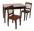 Lipper International 5335C Child's Rectangular Table and Curved Leg Chairs, Set of 3, Cherry