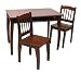 Lipper International 5335C Child's Rectangular Table and Curved Leg Chairs, Set of 3, Cherry