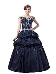 Satin/Taffeta Off the Shoulder   Ball Gown Quinceanera Dress 