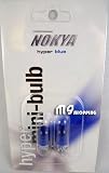 Nokya Hyper Blue 168 194 wedge Bulbs Twin-pack for 158, 161, 168, 184, 192, 193, 194, 558, 658, 2821, 2825, 5304, 5307, 12256, 12961 replacement.