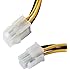 Caxico 2PCS 8-Inch ATX12V 4-Pin P4 CPU Power Extension Cable (ATXP4EXT)