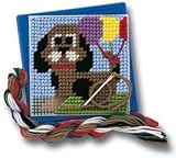 Pup With Balloon Quickpoint Kit-6''X6''