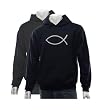 Men's Black Fish Hoodie Medium - Created using all the names of Jesus throughout the Bible