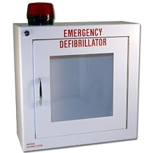 First Voice TS180SM-14R Medium Surface Mounted AED Cabinet with Alarm and Strobe, 14" Width x 14" Height x 6.25" Depth