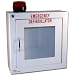 First Voice TS180SM-14R Medium Surface Mounted AED Cabinet with Alarm and Strobe, 14" Width x 14" Height x 6.25" Depth