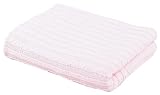 Elegant Baby Cable Blanket- Pastel Pink