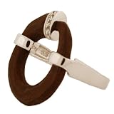Ring Contemporary Wood Resin Sterling Silver Circle Design Size 7 By Bucasi