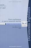 Parcs nationaux et parcs naturels marins Rapport n� 2687