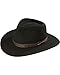 Dorfman Pacific Scala Men's Crushable Wool Outback Hat Black - X-Large