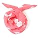 Ladies White Dotted Pattern Rose Pink Chiffon Covered Flexible Head Band