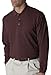 UltraClub Adult Long-Sleeve Classic Piqué Polo L BURGUNDY