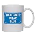 REAL MEN WEAR BLUE Mug for Coffee / Hot Beverage 11 oz. BLACK