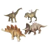 Seasons of Cannon Falls Dinosaur Christmas Ornament Set of 4