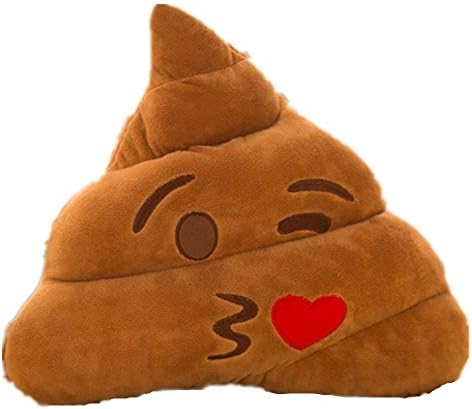 Emoji Smiley Emoticon Purple Round Cushion Pillow Stuffed Plush Soft Toy