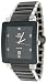 Oniss #ON603-M1 Men's Preziosio Black Ceramic Collection Watch with Silver Trim