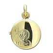 14Kt. Yellow Gold, Designer Style 16 mm X 17 mm Round Photo Locket Charm Pendant