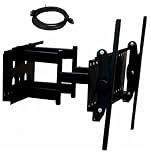 VideoSecu Articulating Dual Arm Wall Mount Fits Panasonic TC-P46C2 TC-P50S2 TC-P54S2 TC-P46S2 TC-P42S2 TC-P50G20 TC-P54G20 TC-L32C22 TC-L37C22 TC-L37U22 TC-L32U22 TC-L42U22 LCD Plasma HDTV