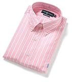 Ralph Lauren Mens Pink with White Stripes Dress Shirt