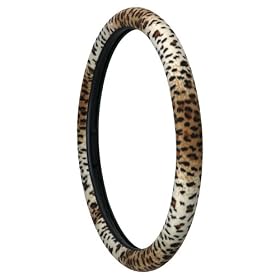 Animal Print Steering Wheel Cover and Shoulder Pad   Cheetah Black and White